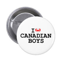 I Heart Canadian Boys Pinback Buttons