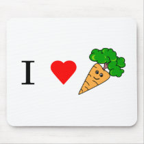 I heart Carrots Mouse Mat
