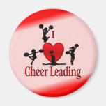 I Heart Cheer Leading Fridge Magnet