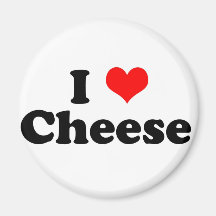 I Heart Cheese Fridge Magnets