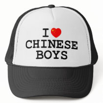 I Heart Chinese Boys Hats
