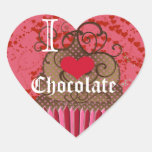 I Heart Chocolate-I Love Chocolate Stickers
