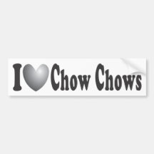 I Heart Chow Chows - Bumper Sticker