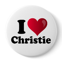 I Heart Chris Christie Pinback Buttons