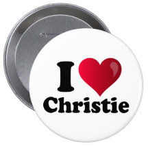I Heart Chris Christie Pinback Buttons