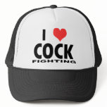 I heart Cock Fighting hats