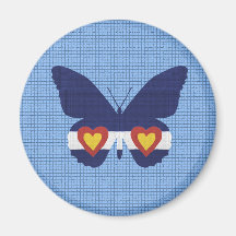 I Heart Colorado Flag Butterfly Products Magnet