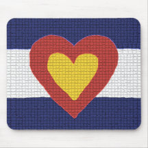 I Heart Colorado Flag Products! Mousepad