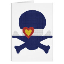 I Heart Colorado Skull! Card