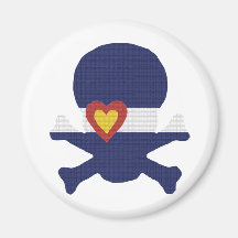I Heart Colorado Skull! Fridge Magnet