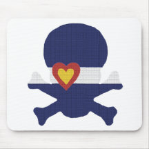 I Heart Colorado Skull! Mouse Pads