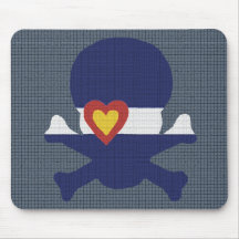 I Heart Colorado Skull! Mousepads
