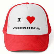 i heart cornhole hat