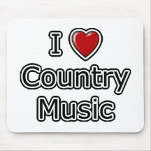 I Heart Country Music Mouse Pads