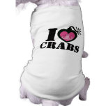 I Heart Crabs for Dog Pet T-shirt