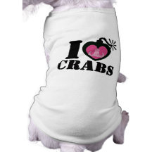 I Heart Crabs for Dog Pet T-shirt