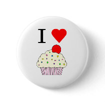 I heart Cupcakes Pin