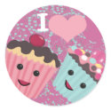 I Heart Cupcakes- I Love Cupcakes stickers