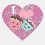 I Heart Cupcakes- I Love Cupcakes stickers