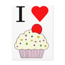 I heart Cupcakes Postcard