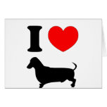 I Heart Dachshund Card