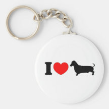I Heart Dachshund - Landscape Key Chain