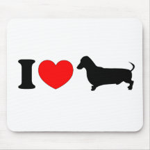 I Heart Dachshund - Landscape Mouse Pads