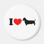 I Heart Dachshund - Landscape Refrigerator Magnets