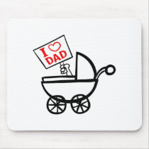 I heart Dad baby stroller