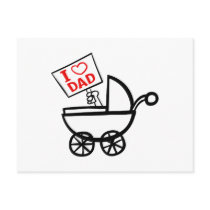I heart Dad baby stroller