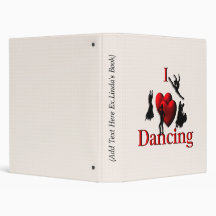 I Heart Dancing Vinyl Binder