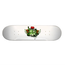 I Heart Death Metal Custom Skate Board