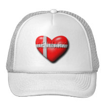 I Heart Denmark Trucker Hats