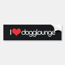 I heart dogglounge bumper sticker