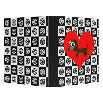 I Heart Dogs - Black ,Red, White Binder