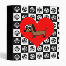 I Heart Dogs - Black ,Red, White Binder
