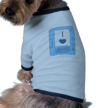 i heart ebooks (blue) dog t shirt