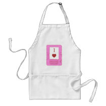 i heart ebooks (pink) apron