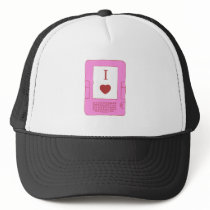 i heart ebooks (pink) mesh hats