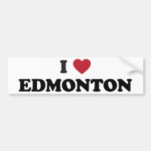 I Heart Edmonton Canada Bumper Sticker