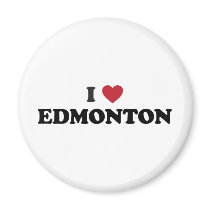 I Heart Edmonton Canada Magnets