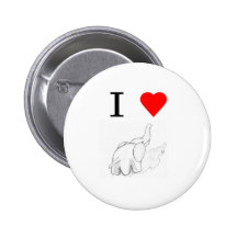 I heart elephants buttons