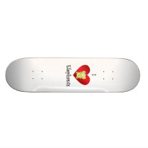 I heart elephants in yellow and purple skate decks