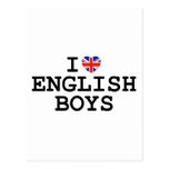 I Heart English Boys Post Cards