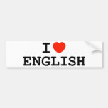 I Heart English Bumper Sticker