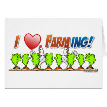 I Heart Farming Greeting Card