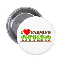 I Heart Farming Pinback Button