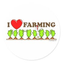 I Heart Farming Sticker