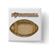 I Heart Football T-shirts and Gifts Buttons