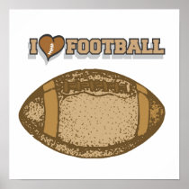 I Heart Football T-shirts and Gifts Print